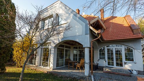 Panoramic view, Property with privacy.  In the quiet part of Cserszegtomaj it is an unique family house with view to the lake Balaton for sale.